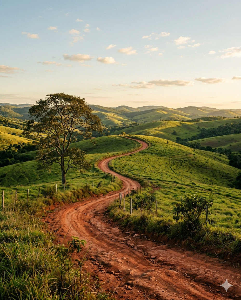 Estrada de terra em Minas Gerais